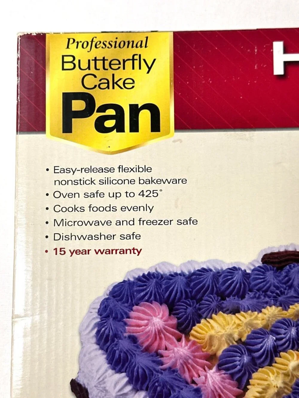 Hamilton Beach Yellow Silicone Butterfly Cake Pan, Model 87752, Y2K